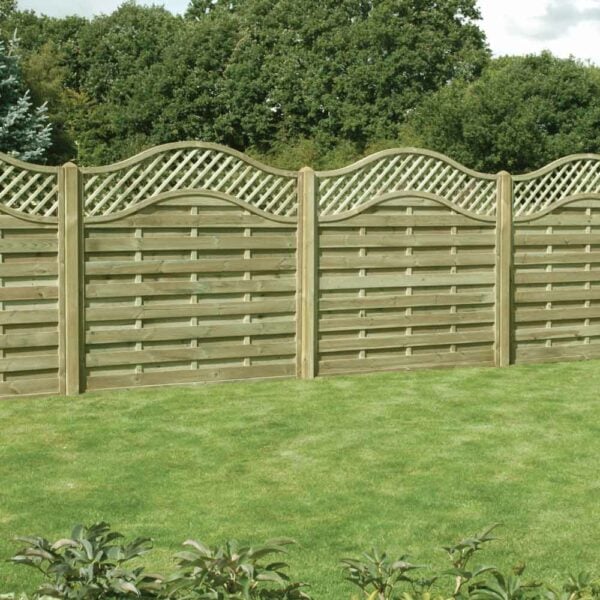 Omega Curved Trellis Lattice Fence Panel Mick
