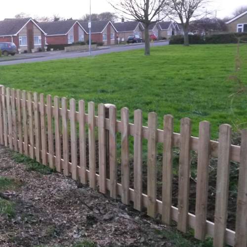 Round Picket Fence Panel