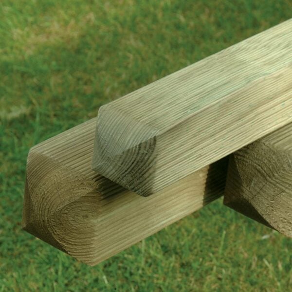 Ribbed Wooden Fence Post - Image 2