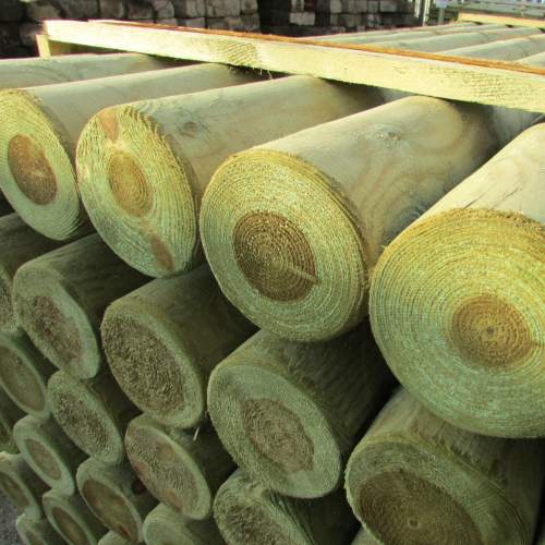 Flat Top Round Fencing Posts