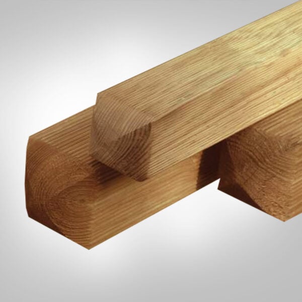 Ribbed Wooden Fence Post
