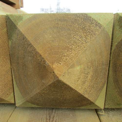 Wooden Pyramid Top Gate Post