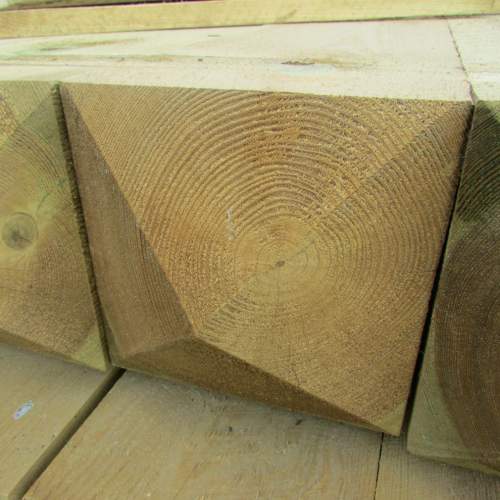 Wooden Pyramid Top Gate Post