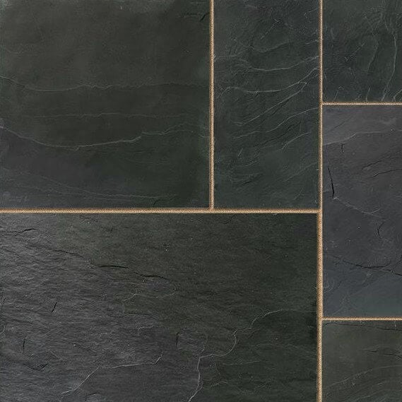 Riven Blue Slate Sawn Edges Single Size Paving Slabs The Mick George Group Riven Blue Slate Sawn Edges Single, Blue Slate Patio Slabs
