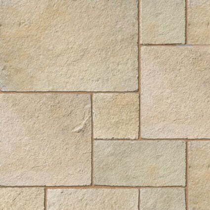 Yellow Limestone - Patio Pack 22mm - Antique/Tumbled