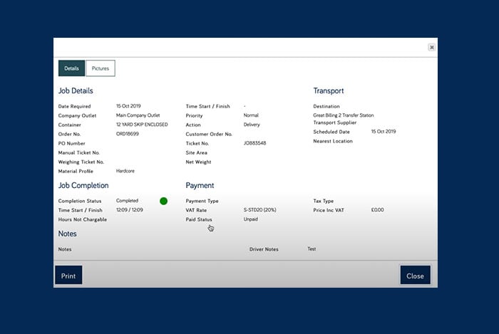 Viewing Orders & Live Jobs