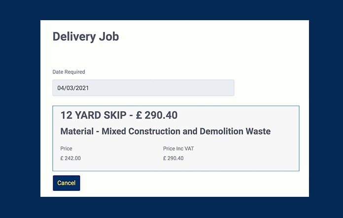 Delivery Against Existing Site