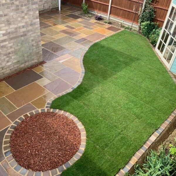 Raj Green Sandstone Cobbles10cm x 10cm Packs - Image 9