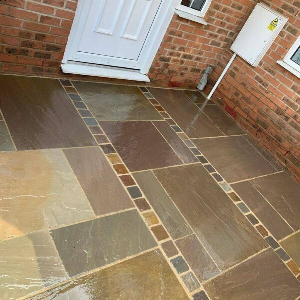 Raj Green Sandstone Cobbles10cm x 10cm Packs - Image 11