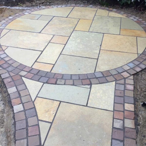 Raj Green Sandstone Cobbles10cm x 10cm Packs - Image 14