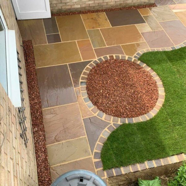Raj Green Sandstone Cobbles10cm x 10cm Packs - Image 8