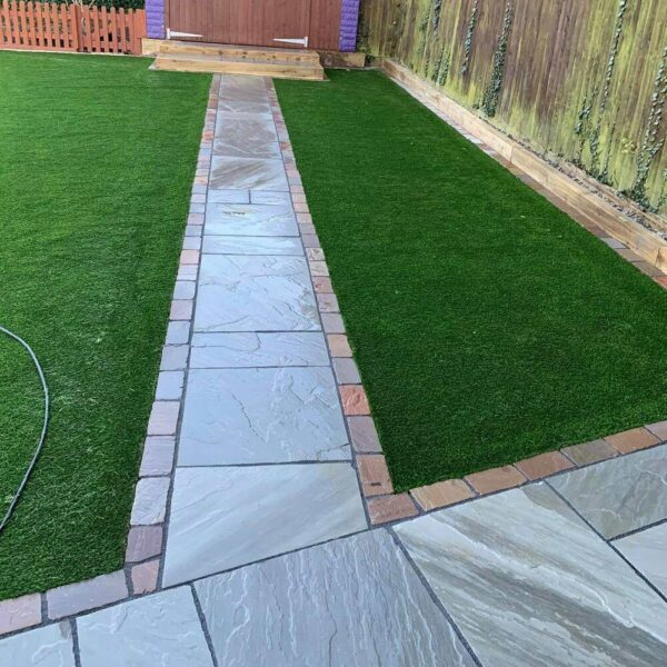 Raj Green Sandstone Cobbles 20cm x 10cm Packs - Image 10