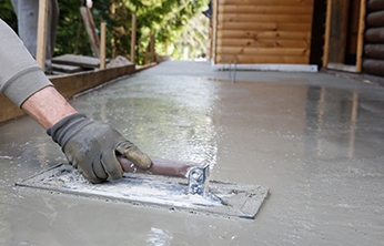 Ready Mixed Concrete in Milton Keynes being smoothed by tradesman