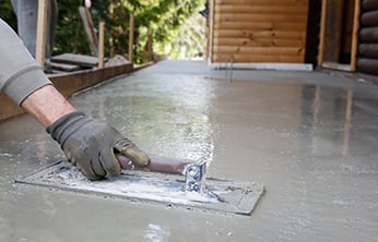 Ready Mixed Concrete in Kettering being smoothed by a tradesman