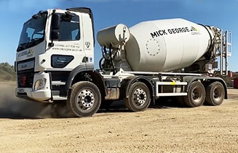 Concrete Milton Keynes being supplied by mixer lorry