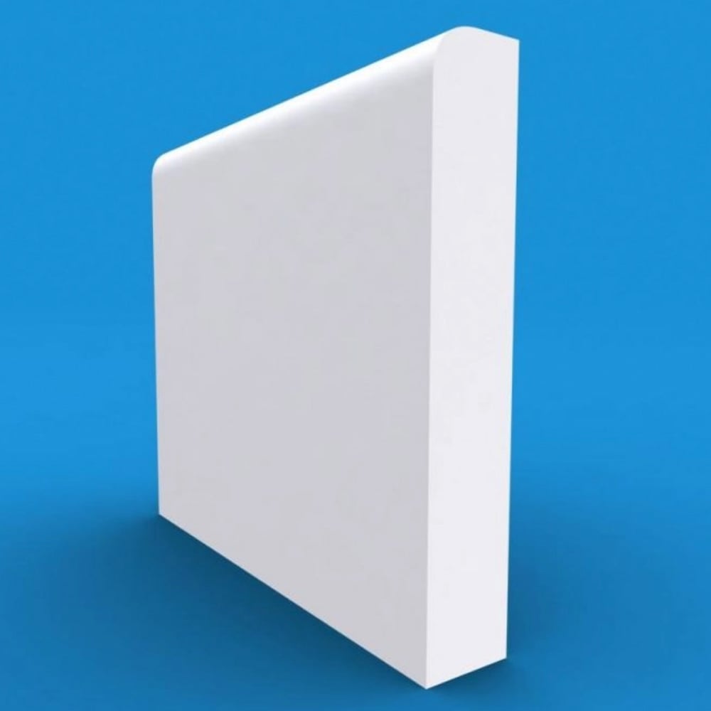 Bullnose MDF White Primed Skirting Board 4.2m Mick