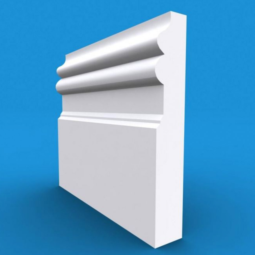 Regency B MDF White Primed Skirting Board 4 2m Mick George