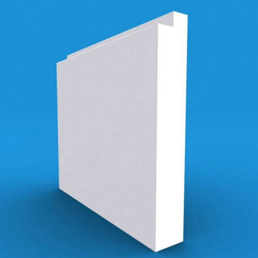 Single Step MDF White Primed Skirting Board 4 2m Mick George