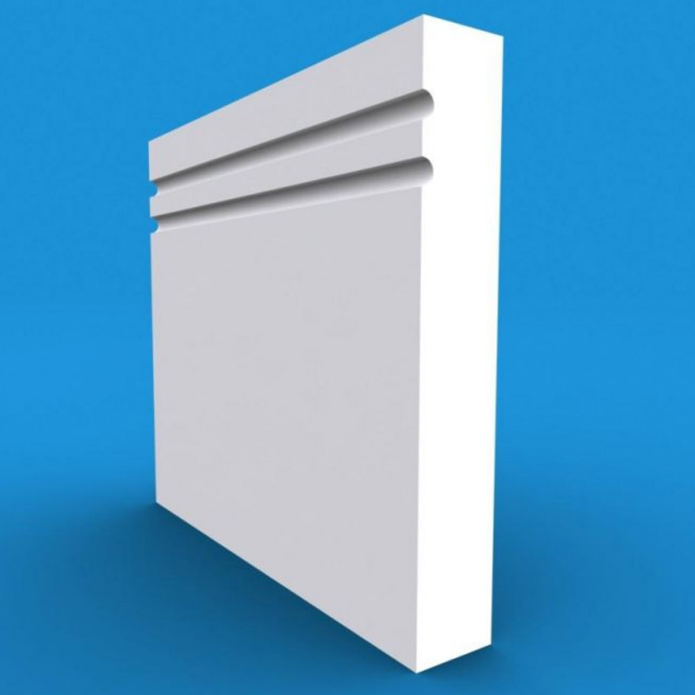 Square Edge C Grooved MDF White Primed Architrave Mick George