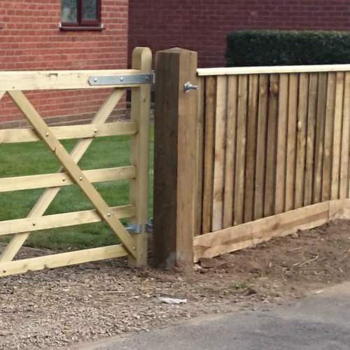 Wooden Driveway Gates in Huntingdon Landscaping Mick