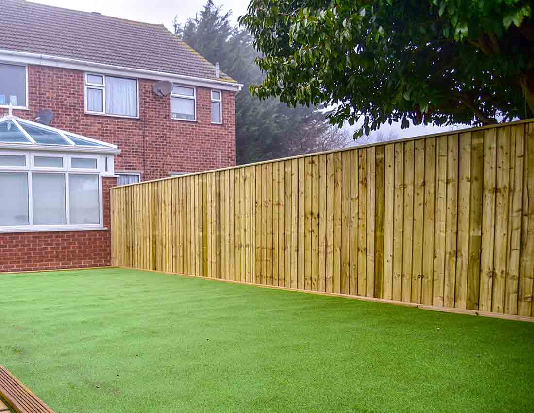 Feather Edge Fence Panels in Ely Landscaping Mick