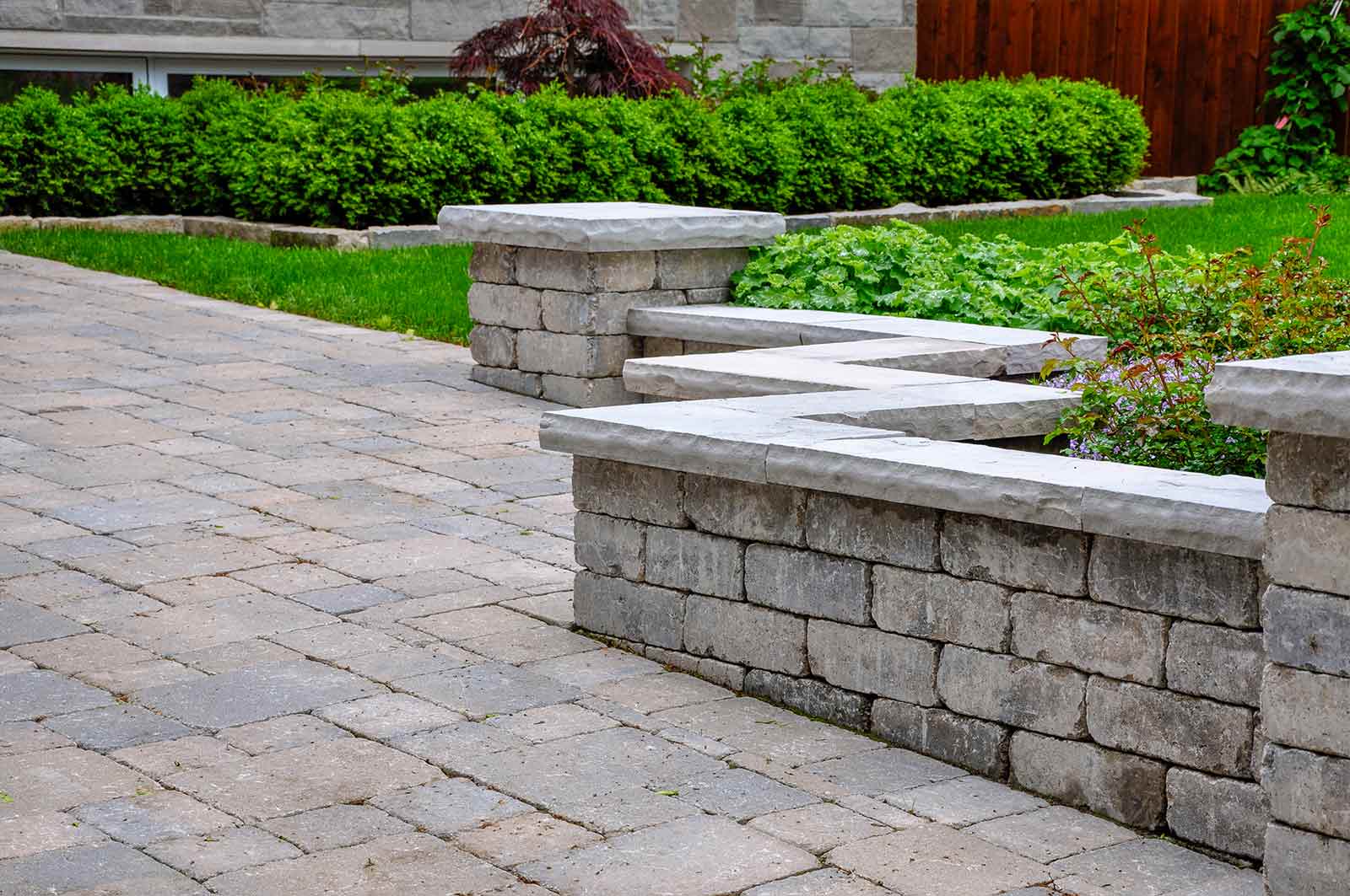 Wall Coping Stones in Peterborough Landscaping Mick