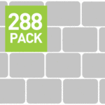 Riva Cream Porcelain Cobbles 20cm x 10cm Packs - 288 Edging Slabs