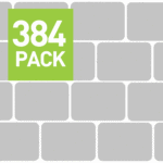 Riva Cream Porcelain Cobbles 20cm x 10cm Packs - 384 Edging Slabs