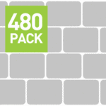 Riva Cream Porcelain Cobbles 20cm x 10cm Packs - 480 Edging Slabs