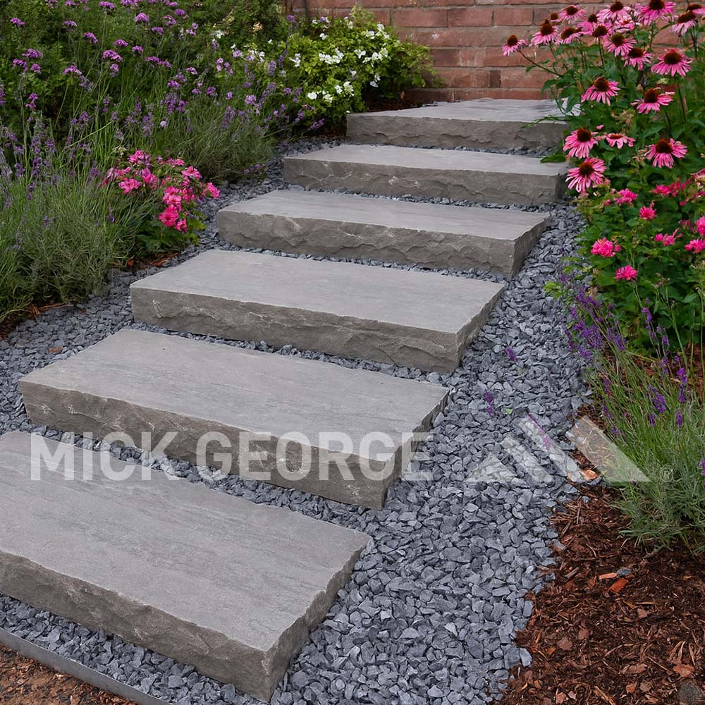 レア45★ DETERMINATIONS / DOWN STAIRS ROCK Kandla Grey Rustic Steps - Paving - Mick George