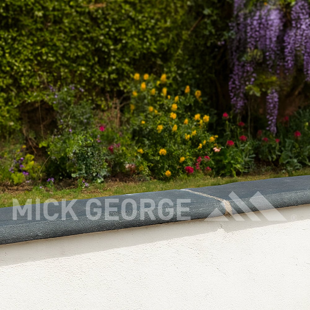 Black Limestone Wall Coping - 2 Side Bullnosed Edges