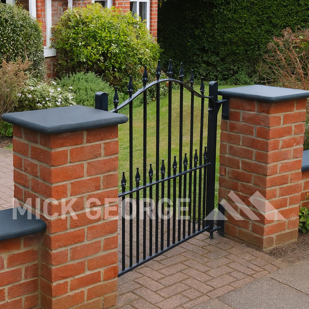 Black Limestone Wall Coping - 2 Side Bullnosed Edges