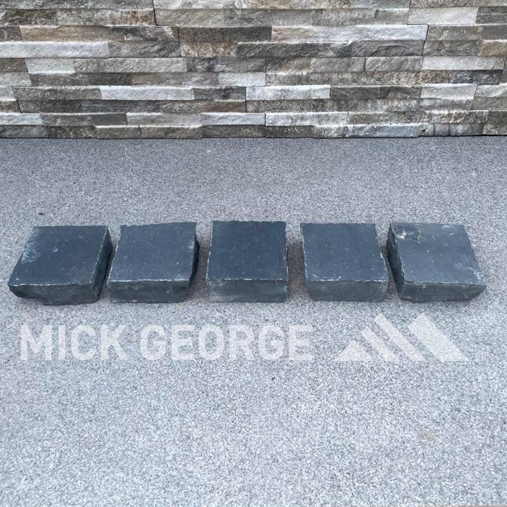 Kota Black Limestone Cobbles10cm x 10cm Packs