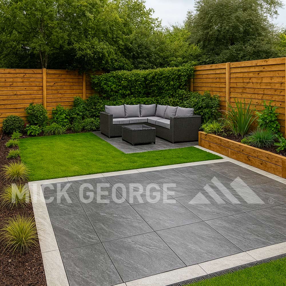 Stone Rock White Porcelain Edging 100cm x 16cm