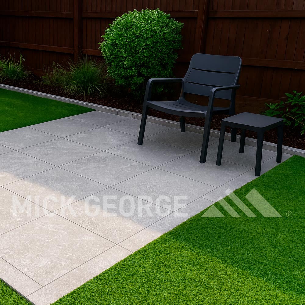 Stone Rock White Porcelain Edging 100cm x 16cm