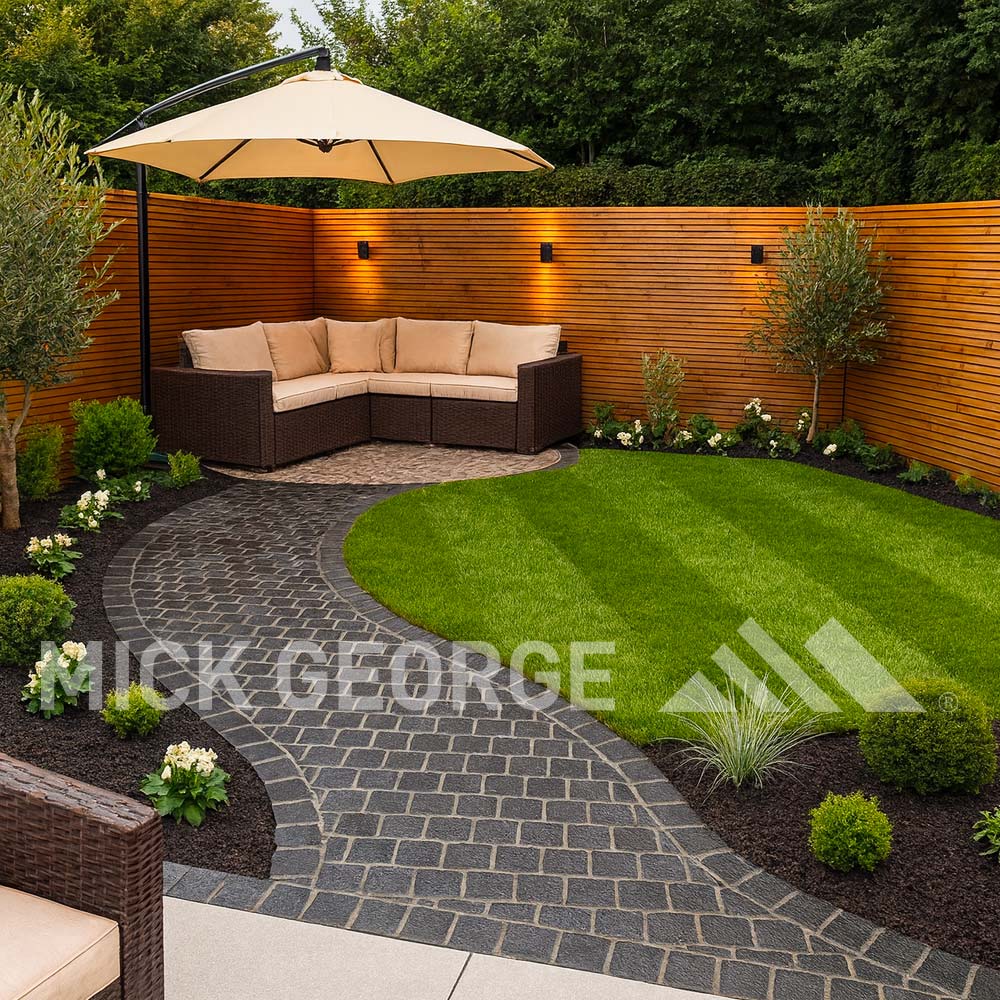 Kota Black Limestone Cobbles10cm x 10cm Packs